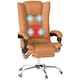 image 1 of Vinsetto PU Leather Vibration Massage Office Chair with Heat, Light Brown