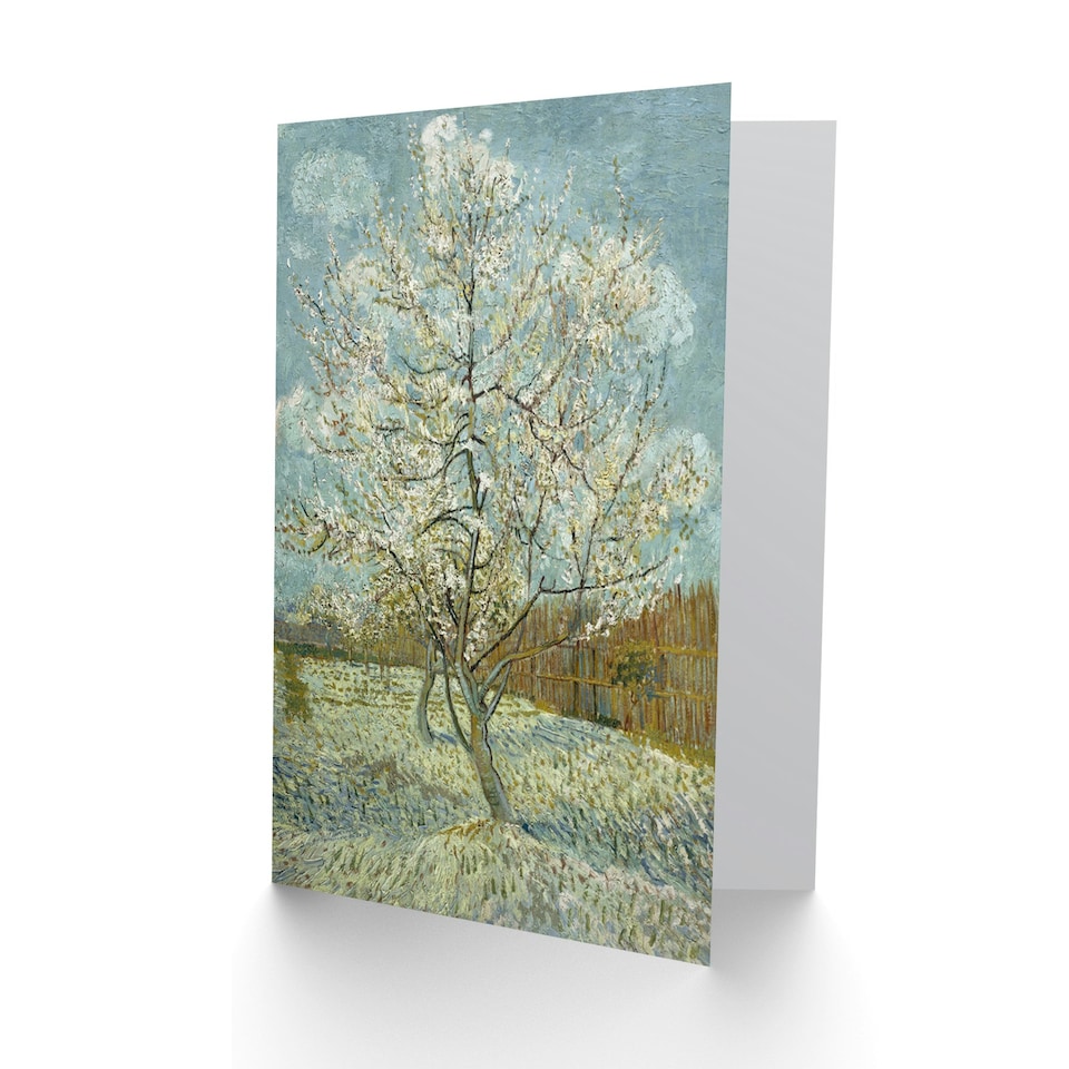 image 1 of Vincent Van Gogh Pink Peach Tree Blank Art Card