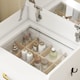image 7 of HOMCOM Two-Piece Dressing Table Vanity Desk with Mirror and Cushioned Stool | White | White