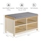 image 8 of VonHaus Hallway Shoe Storage Bench with Seat Cream