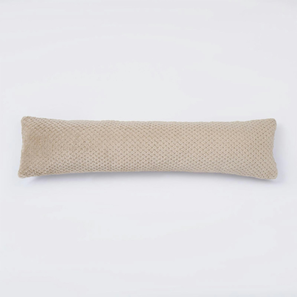 image 1 of OHS Waffle Fleece Window Weather Seal Draft Draught Excluder Door Stopper, 90cm - Mink