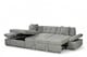 image 3 of Grey Chenille Fabric 1C2 Corner Sofabed with Storage HARRY
