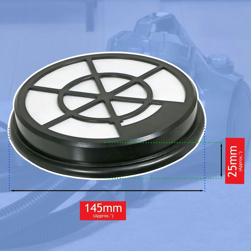 image 1 of SPARES2GO Foam HEPA Filter Kit for Bosch BGC05 BGS05 Series Cylinder Vacuum Cleaner