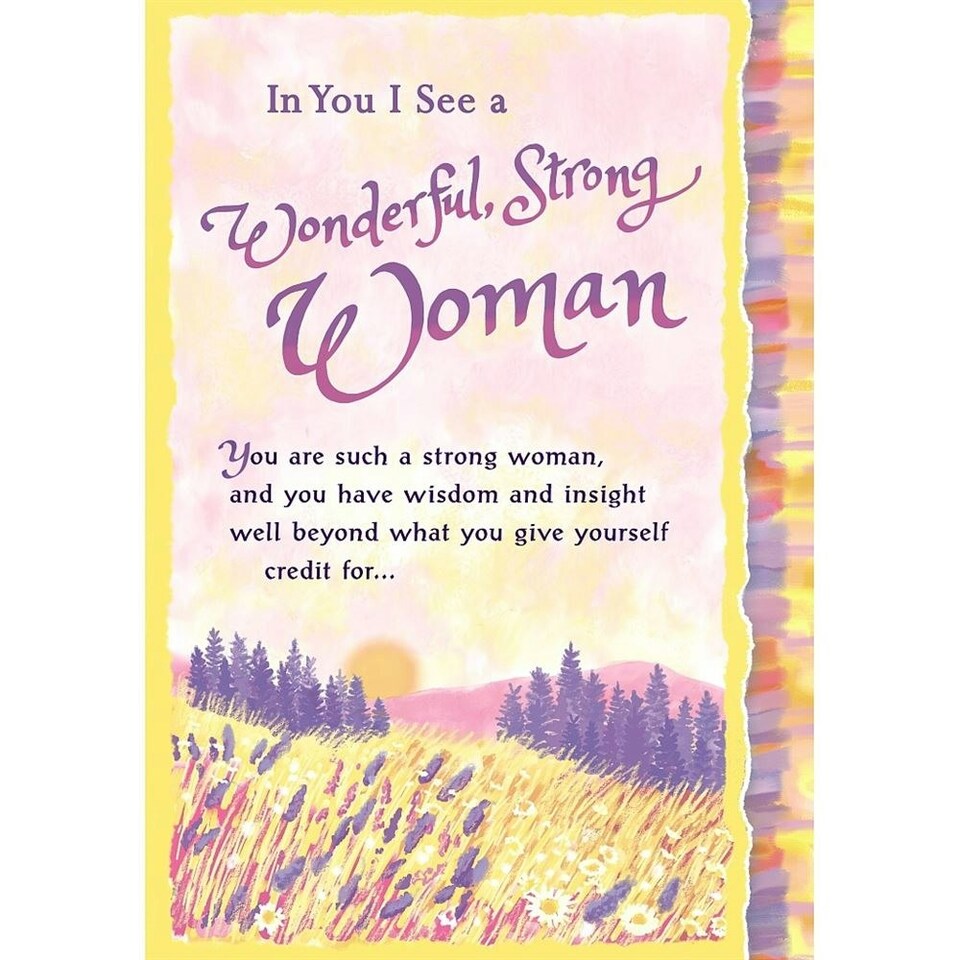 image 1 of A Wonderful Strong Woman Sentimental Verses Keepsake Greeting Card