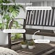 image 5 of Outsunny Garden Bench, Outdoor Metal Bench with Slatted Seat and Backrest, Curved Armrest, for Conservatory, Garden, Poolside, Deck, Brown