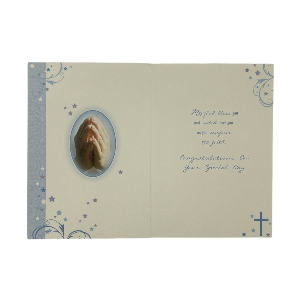 image 1 of For Son On Your Confirmation Prayer Design Religious Greeting Card