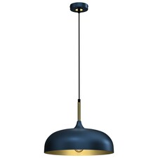 Milagro Pendant Lamp Lincoln Blue/Gold 1XE27 35cm
