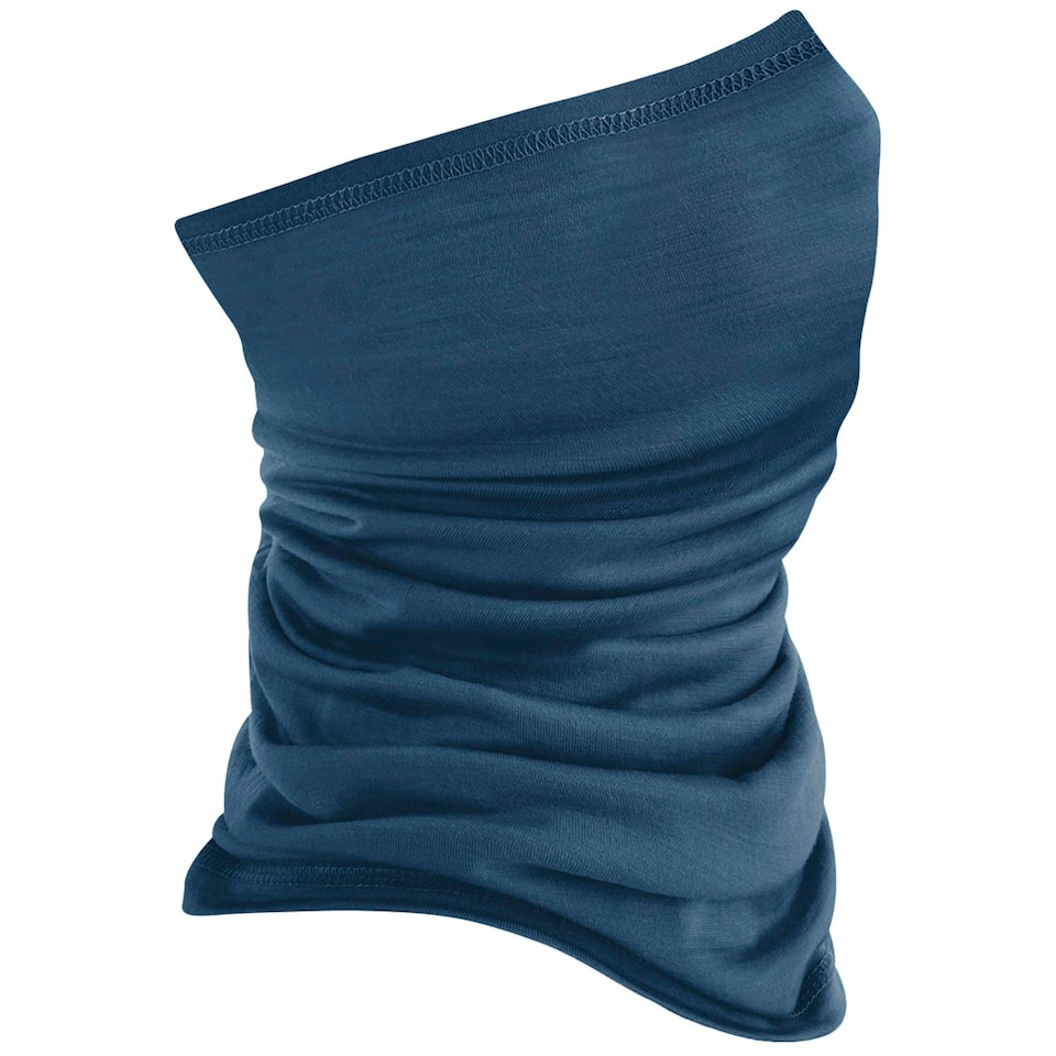 image 1 of Beechfield Unisex Adult Morf Merino Wool Neck Warmer - Steel Blue - One Size | Blue