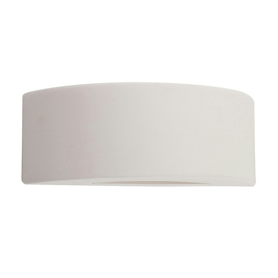 image 1 of ValueLights Pair of - Modern Curved Ceramic Uplighter Wall Wash Lamps In White Finish White