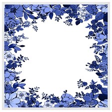 Winter floral frame (Picture Frame) White | XL