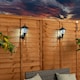 image 3 of ValueLights Set of 2 Mayfair Black Outdoor Solar Wall Light | Black