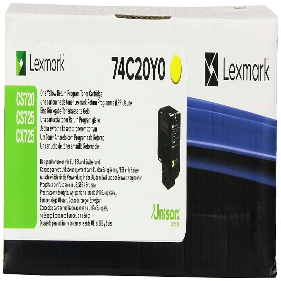 image 1 of Lexmark 74C20Y0 Original Laser Toner - Yellow