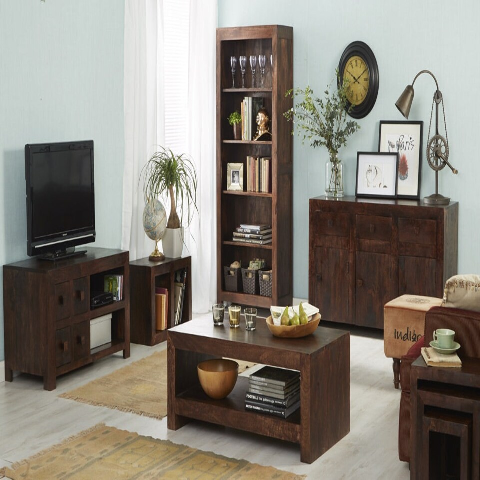 image 1 of Maxen Mango Cubed Nest of 2 Tables Brown