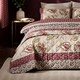 image 1 of Catherine Lansfield Kashmir Paisley Floral Reversible Quilted Bedspread | Cream | Natural | One Size
