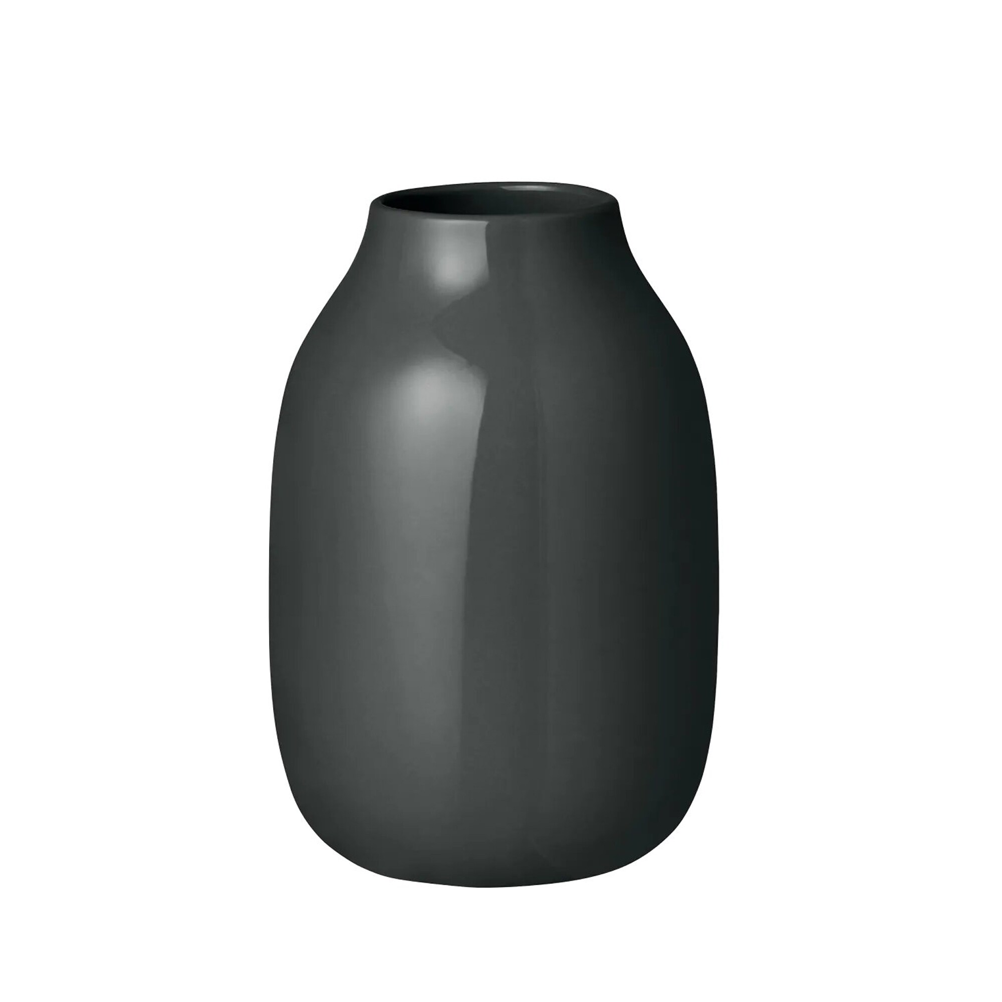 Blomus COLORA Vase Size S - Peat Shiny in Dark Grey