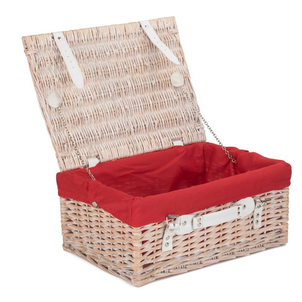 image 1 of 41cm Picnic Basket with Lining White | White | One Size