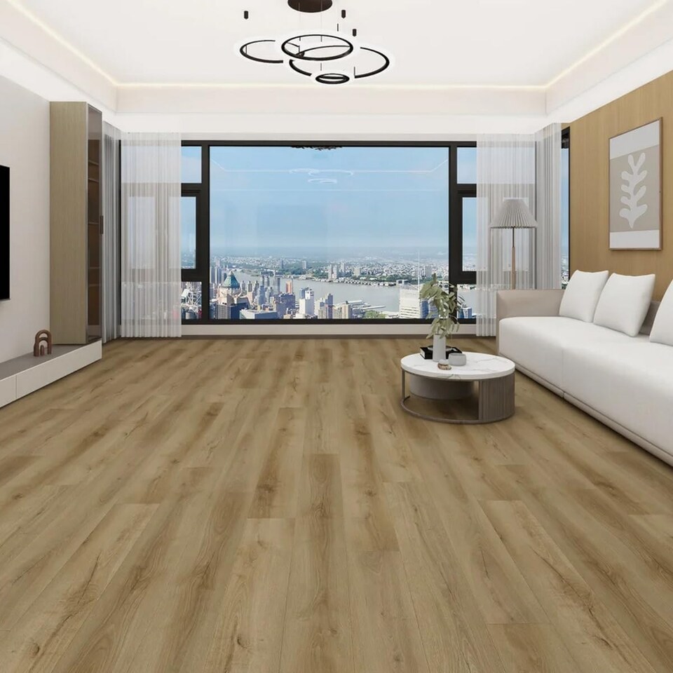 image 1 of Essential Alder Oak Wood Effect SPC Click LVT Flooring - Plank (4.4mm) For Bedroom, Living Room & Kitchen | Brown | Alder Oak | Planks per Pack:  12  | Coverage per Pack: 2.65m² | 1