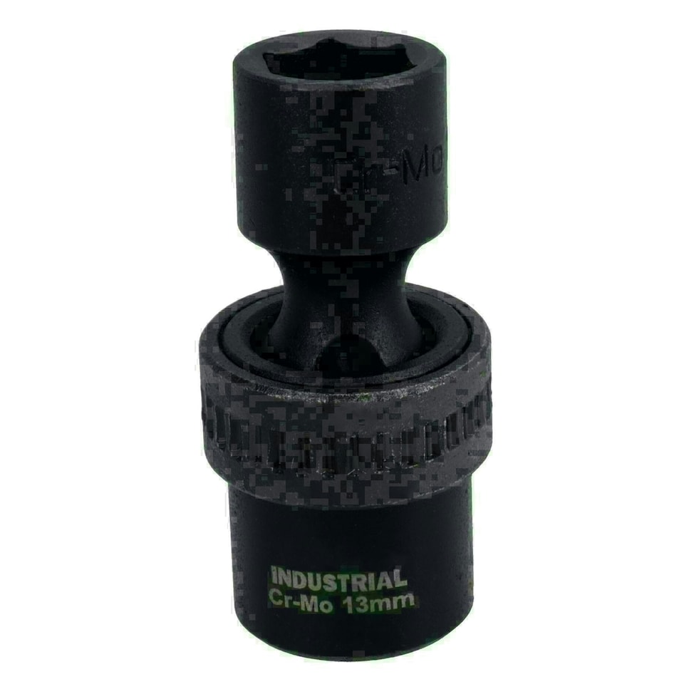 image 1 of 13mm 3/8in Drive Universal Swivel Wobble Metric Impact Shallow Socket