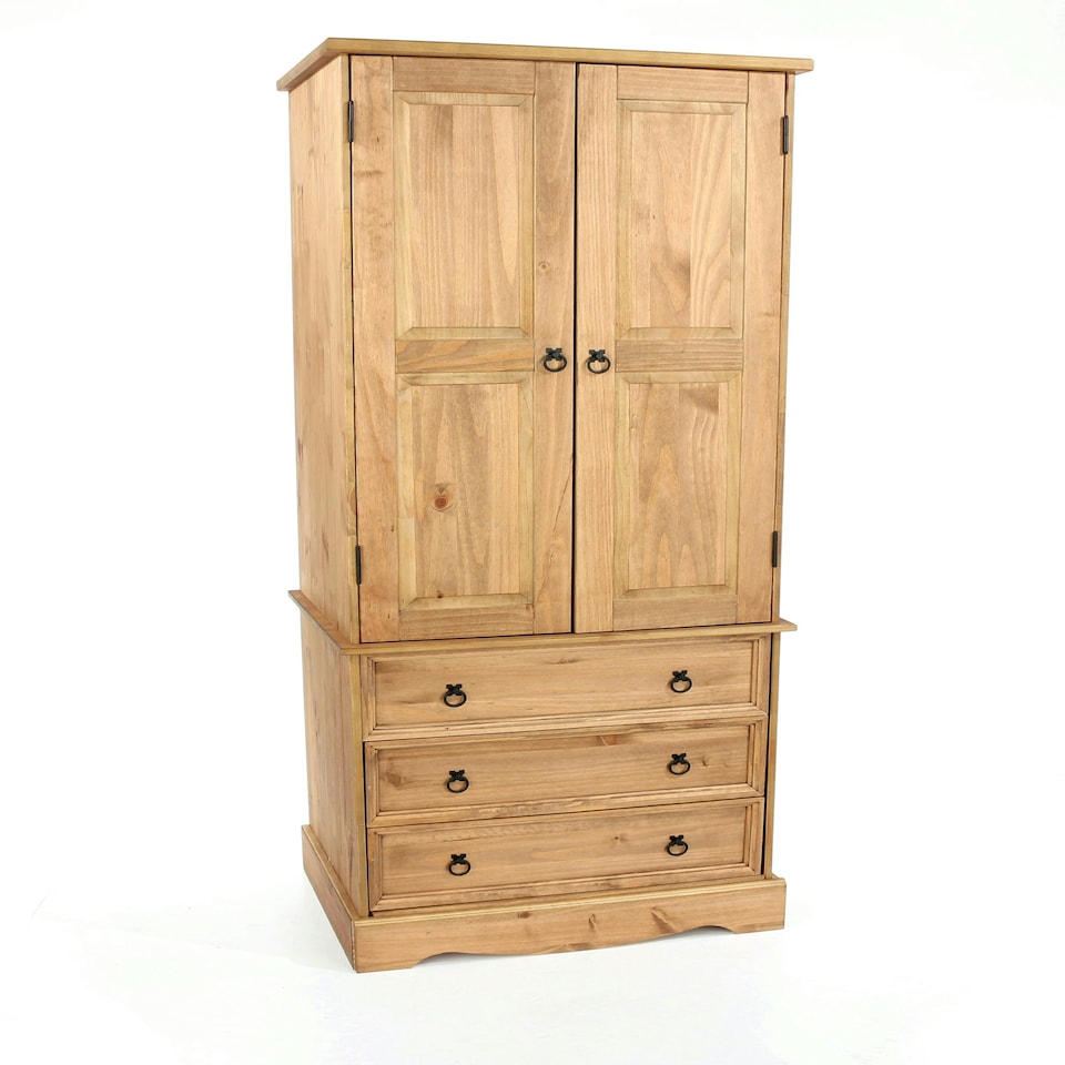 image 1 of Corona, 2 Door, 3 Drawer Wardrobe Brown