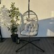 image 3 of Azura Hanging Egg Chair - Swing Pod Egg Chair - Large with deep Grey Cushions