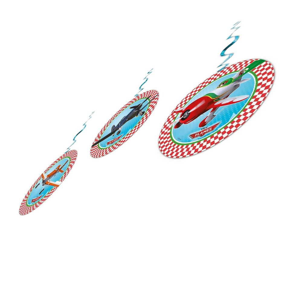 image 1 of Disney Planes Swirl Hanging Decoration (Pack of 3) - Red/White/Blue - One Size