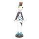 image 1 of Metal  Halloween Skeleton Ornament with Top Hat