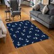 image 2 of Anchors on Navy Background (Rug) | Blue | M