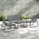 image 3 of Outsunny 4 Piece Garden Furniture Set Patio Sofa Set w/ Chairs, Glass Top Table 