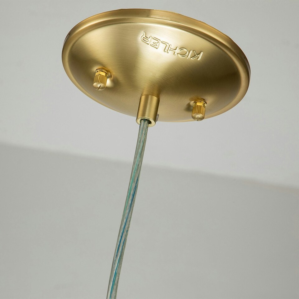 image 1 of Kichler Brinley Dome Pendant Ceiling Light Brushed Brass