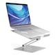 image 4 of Durable Premium Aluminium Laptop Stand Rise | Contemporary Desktop Stand | Silver