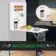 image 5 of HOMCOM Multi-Functional Folding Wall-Mounted Table withChalkboard Shelf
