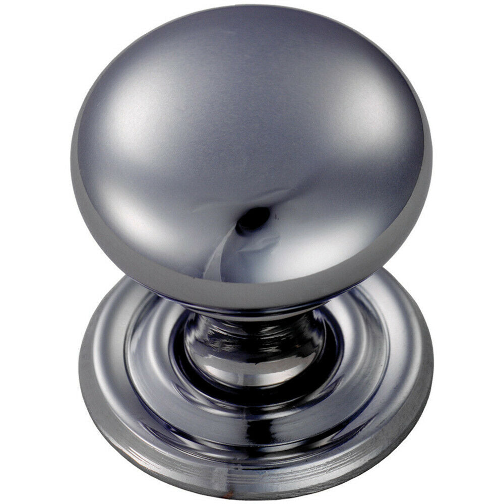 Loops Round Victorian Cupboard Door Knob 38mm Dia Polished Chrome Cabinet Handle
