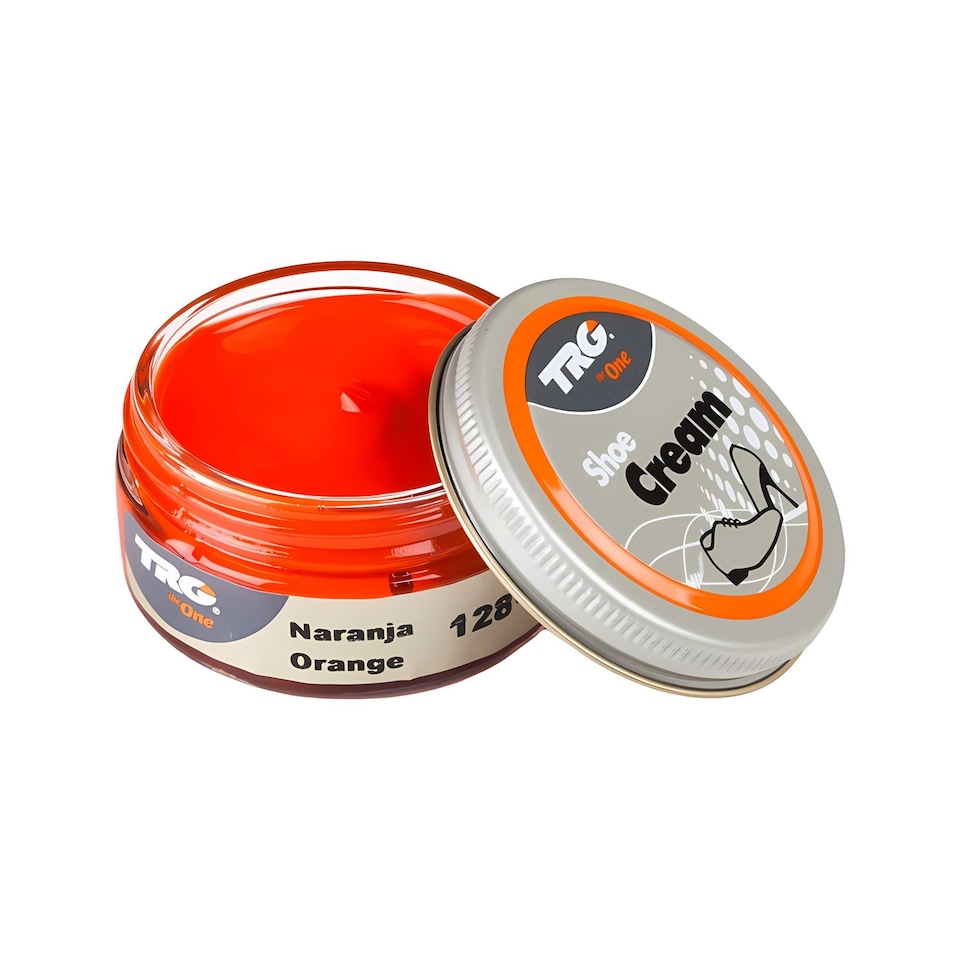 image 1 of TRG Shoe Cream - Polish and Leather Care for Shoes, Boots and Footwear 50ml | Orange | Orange