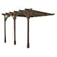 image 1 of Wall Mounted Premium Pergola 3 Posts - Wood - L240 x W660 x H270 cm - Rustic Brown