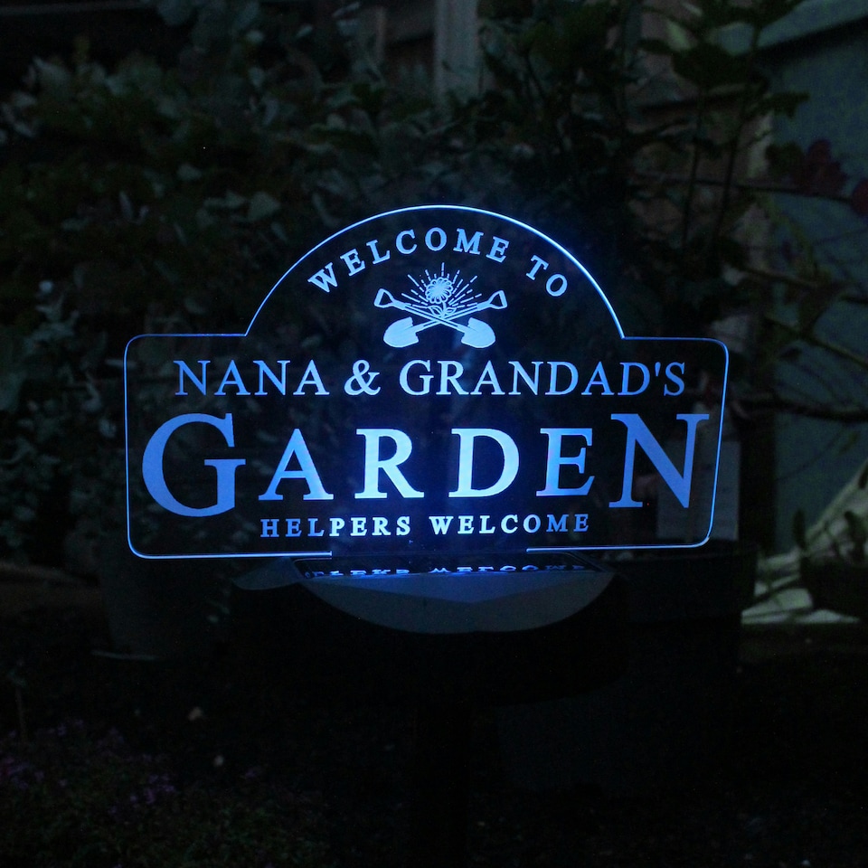 image 1 of Personalised Garden Sign Outdoor Solar Light