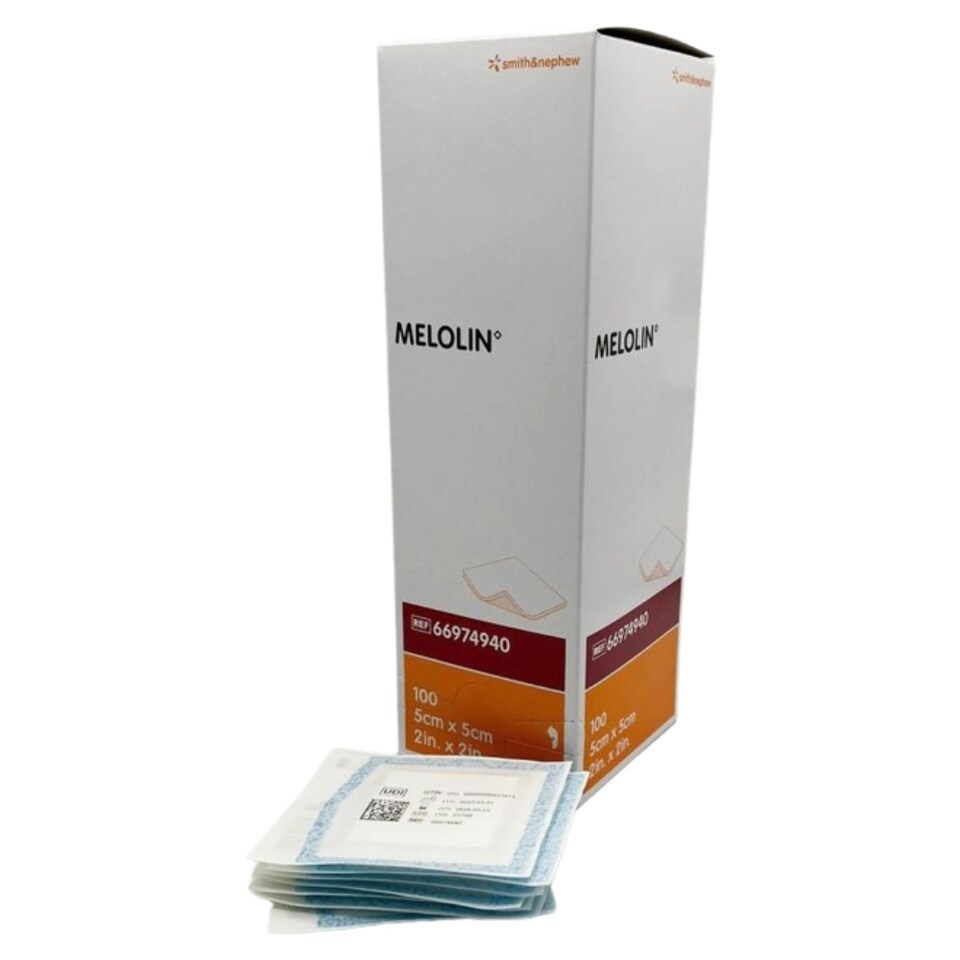 Melolin Low-Adherent Absorbent 5cm x 5cm - Box of 100