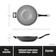 image 5 of Prestige Disney Monochrome Mickey Mouse: Ceramic Non-Stick Wok & Helper Handle - 30cm