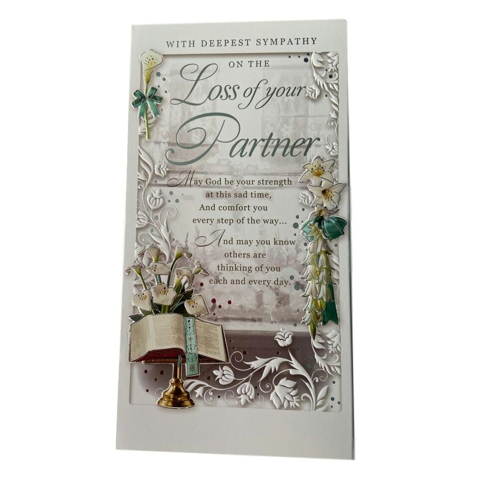 image 1 of Loss of Partner Deepest Sympathy Opacity Card