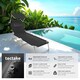 image 2 of Sun Loungers Set of 2 - foldable, sunroof, 4-step backrest, head cushion | Black | black | 2