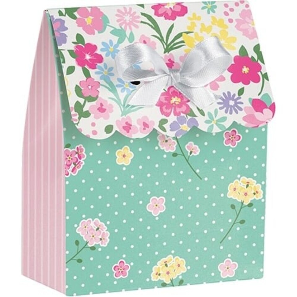 Floral Tea Party Assorted Paper Favour Bags - Pack of 6