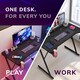 image 7 of House of Home Gaming Desk Carbon Fibre Finish Black 80cm Cup Holder, Headphone Hook | Black