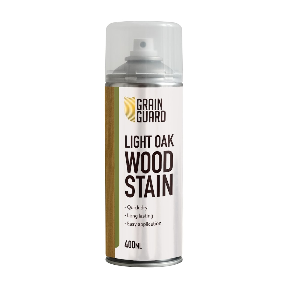 Grain Guard Water Based Wood Stain Spray - Light Oak - 400ml