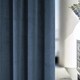 image 3 of Oxford Navy Velvet Curtains 66 x 72 inch (168 x 183 cm) 100% Blackout Pencil Pleat Thermal Noise Reducing Curtains for Bedroom and Living Room