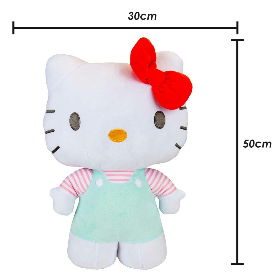 image 1 of Hello Kitty Soft Toy Large Plush Light Blue Cute Plush Huggable Cuddly 50cm Blue