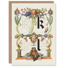 Model Book of Calligraphy Art Card Pictorial Letter Guide K and l
