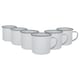 image 1 of Argon Tableware White Enamel Espresso Cups - 130ml - Grey - Pack of 6 | Grey | Grey