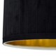 image 2 of Aura - Satin Brass Table Lamp with Black Pleated Velvet Shade Bronze | Black