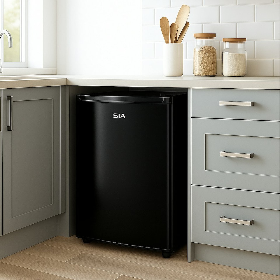 image 1 of SIA UCF50BL/E 50cm Black Freestanding Under Counter Freezer 80L Black