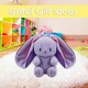 image 9 of Bunny Aubergine Soft Toy Folding Plush Cute Cuddly Fluffy Rabbit 35cm Aubergine
