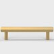 image 2 of Pushka Home Solid Brass Hexagon Bar Handle 384mm - Brushed Gold Finish Gold